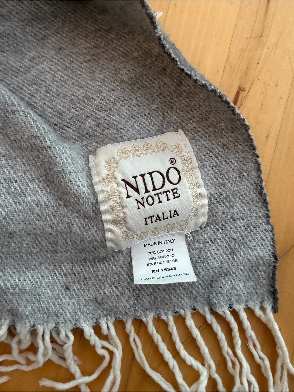 NIDO NOTTE Heringbone Throw